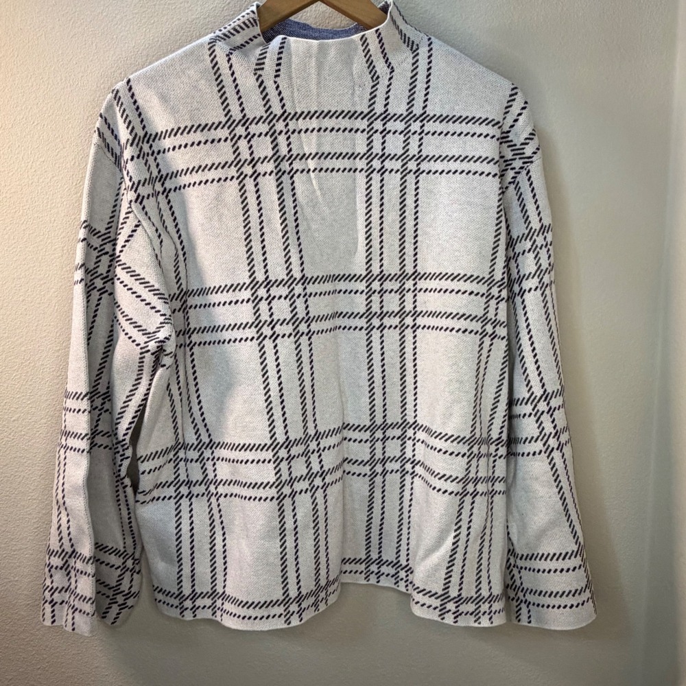Marc New York Andrew Marc Women's XL Plaid Mock‎ Neck Sweater Knit Top
